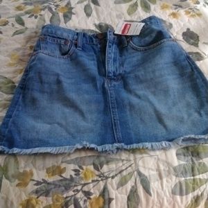 Madewell a line denim mini skirt